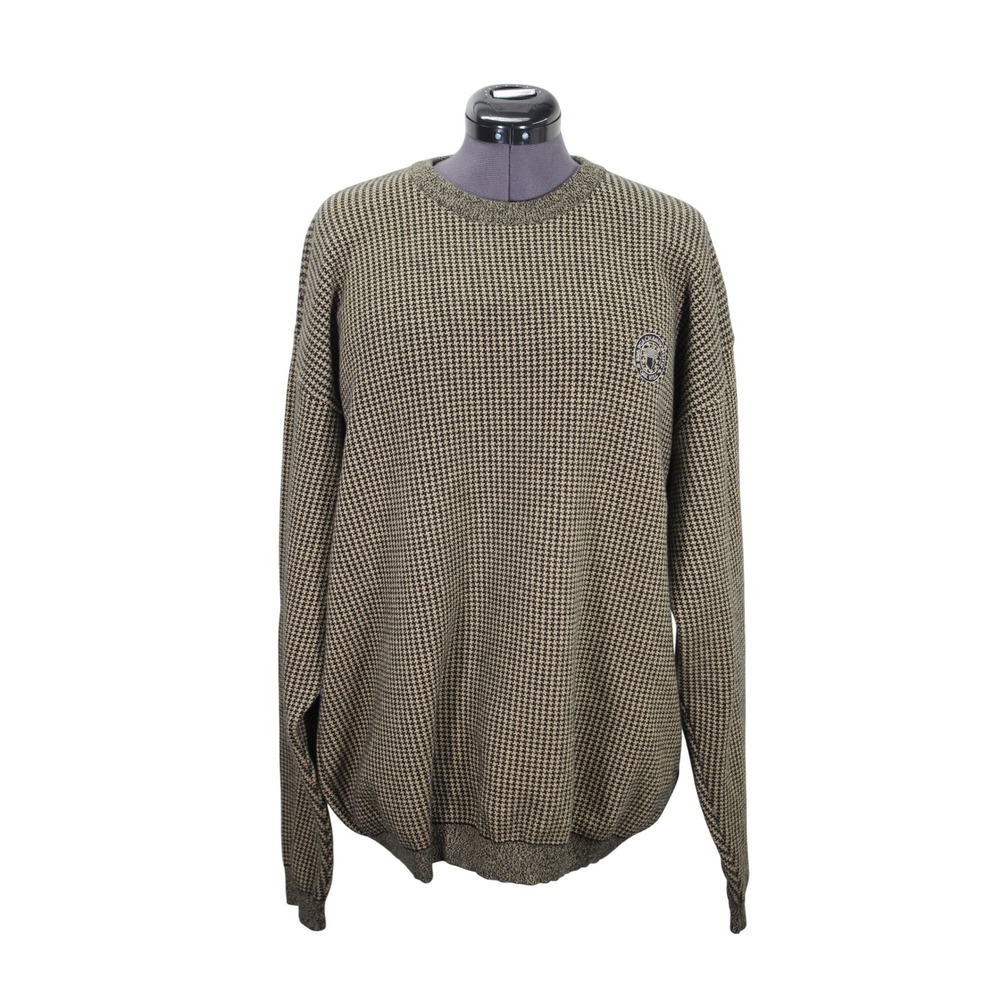 Cutter & Buck Vintage Houndstooth Crew Neck Golf Sweater Men's XL PGA
